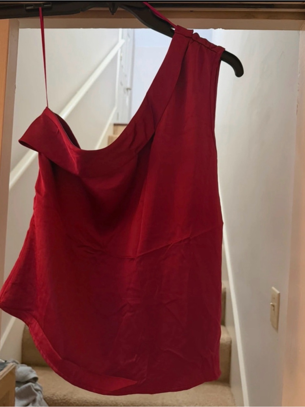 Rachel Zoe Magenta One-Shoulder Satin Camisole - Picture 1 of 3